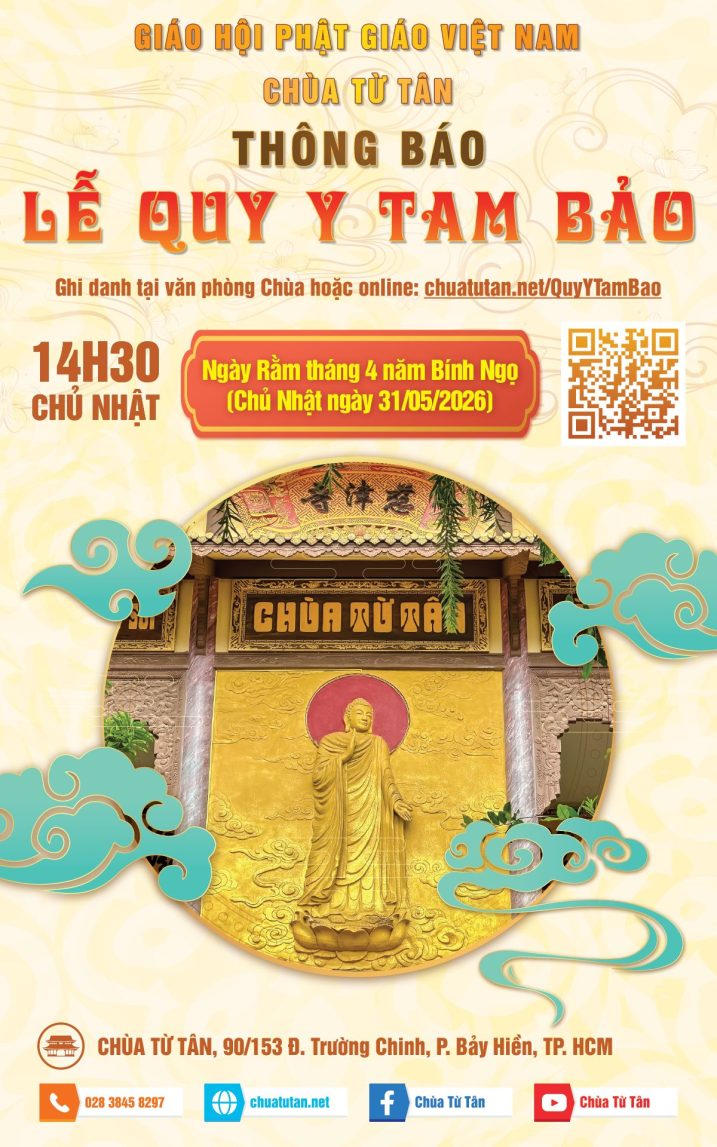 Thông Báo Lễ Quy Y Tam Bảo Nhân Lễ Phật Đản PL. 2570